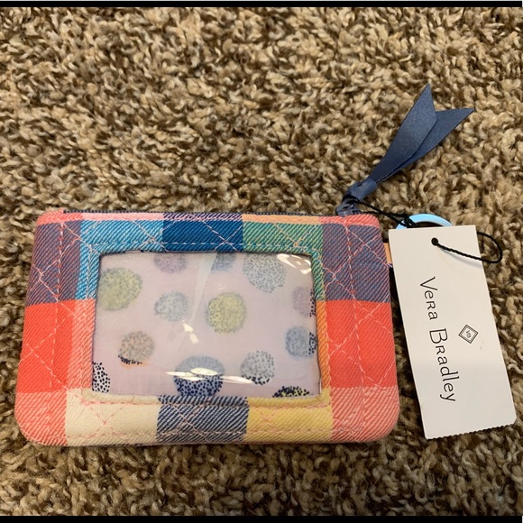 Vera Bradley Tropics Plaid ID Wallet - Picture 1 of 2